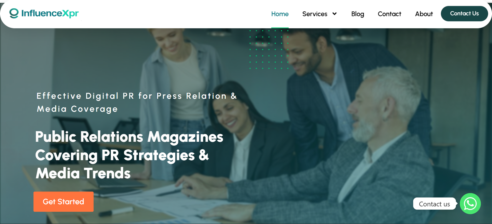 InfluenceX PR Agency Website