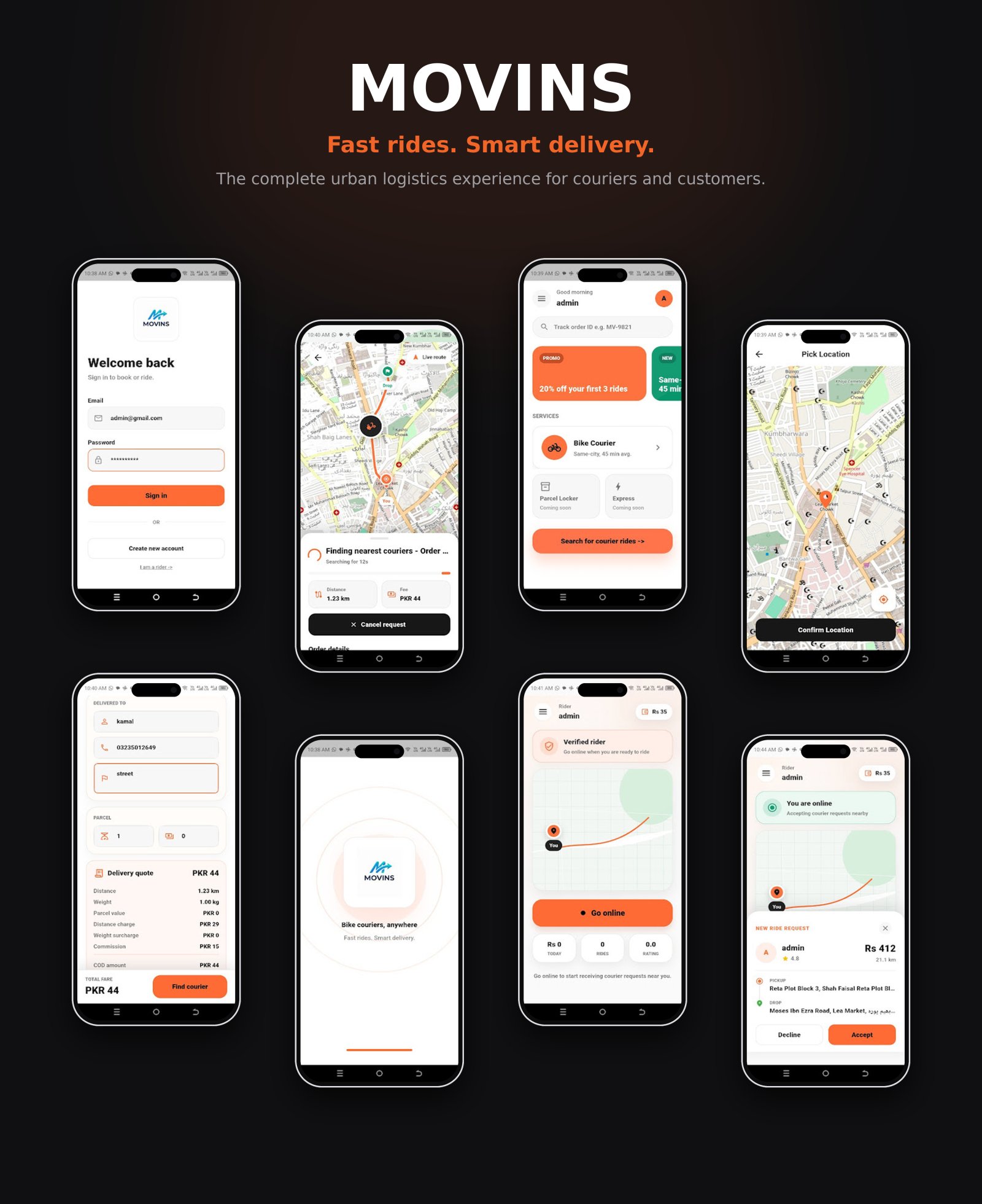 Movins Courier & Delivery App